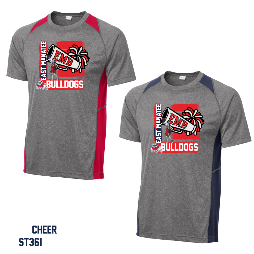 Bulldogs  - Youth & Adult YST361 / ST361 Sport-Tek® Heather Colorblock Contender™ Tee