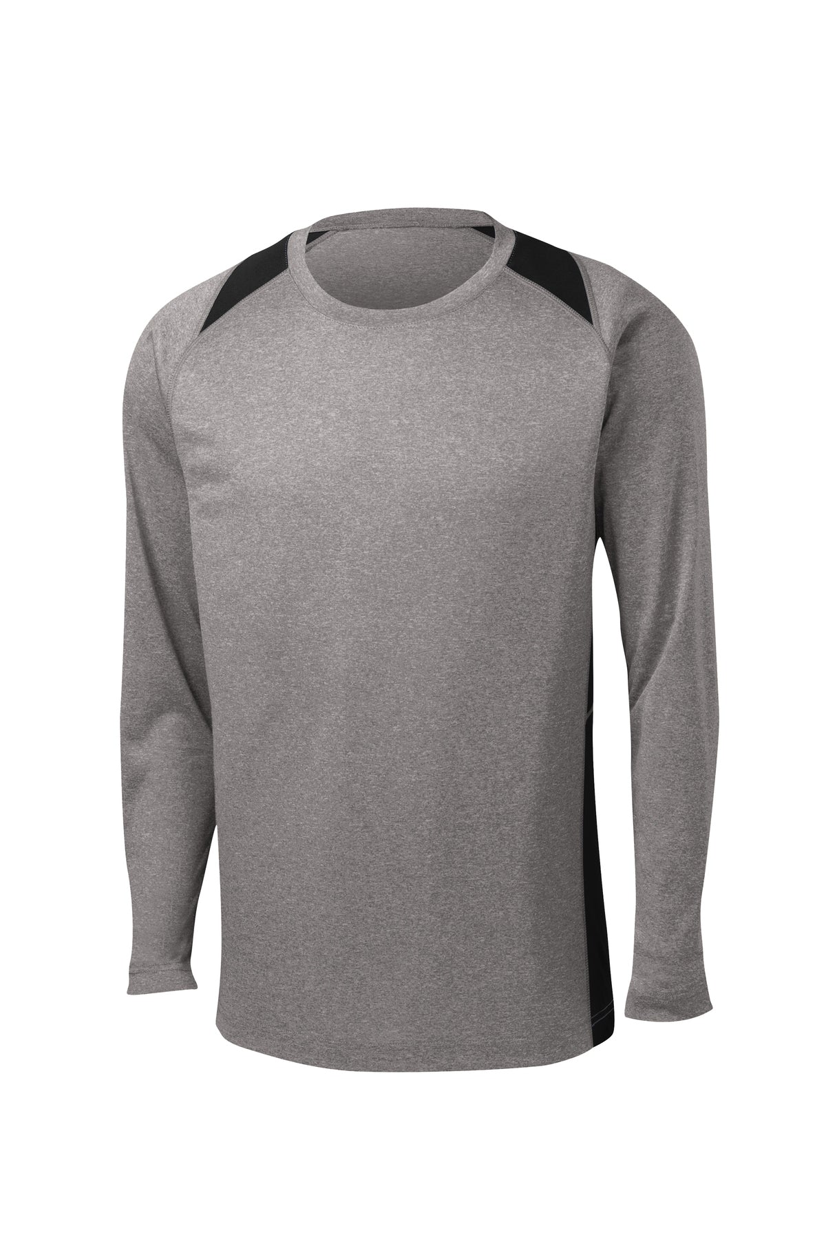 ST361LS  Sport-Tek® Long Sleeve Heather Colorblock Contender™ Tee