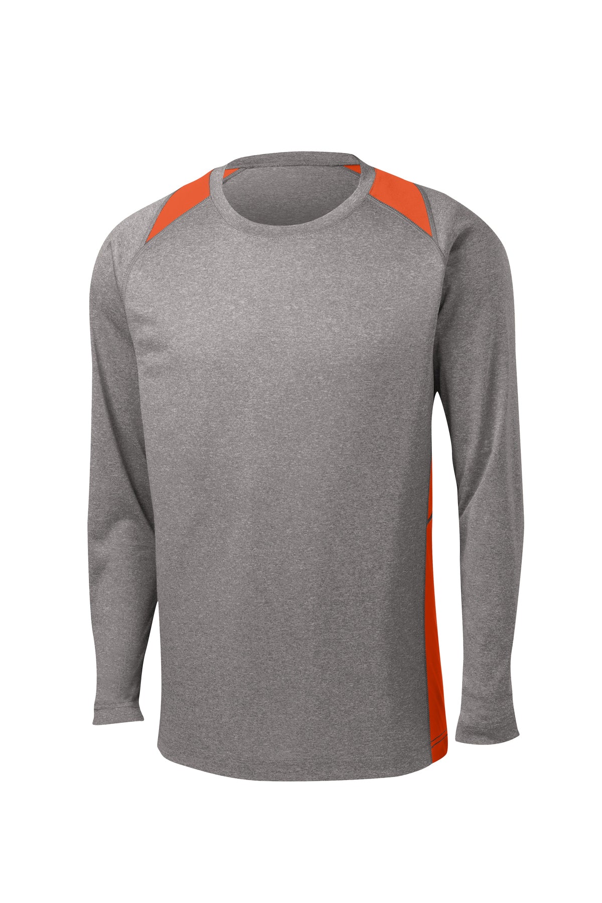 ST361LS  Sport-Tek® Long Sleeve Heather Colorblock Contender™ Tee