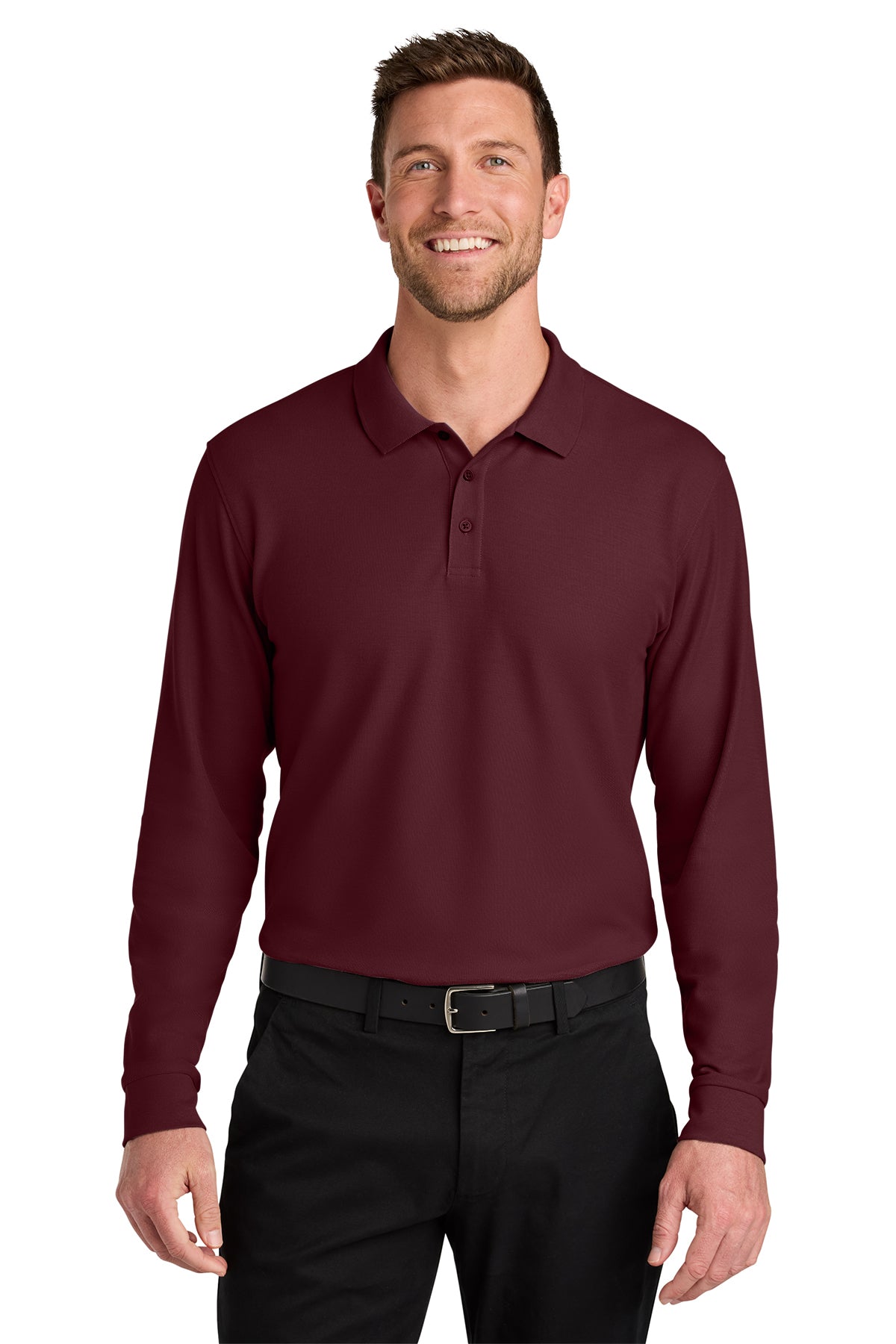 K200LS Port Authority®  Wearever Signature Pique Long Sleeve Polo