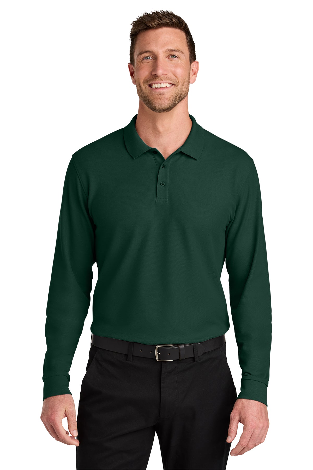 K200LS Port Authority®  Wearever Signature Pique Long Sleeve Polo