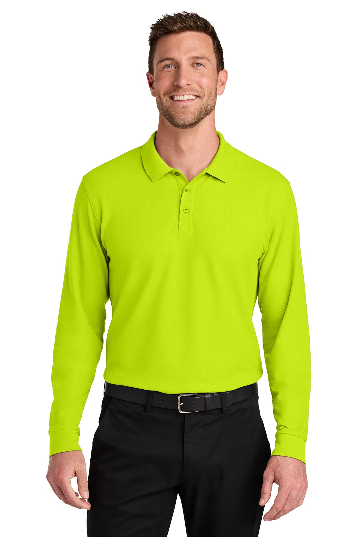 K200LS Port Authority®  Wearever Signature Pique Long Sleeve Polo
