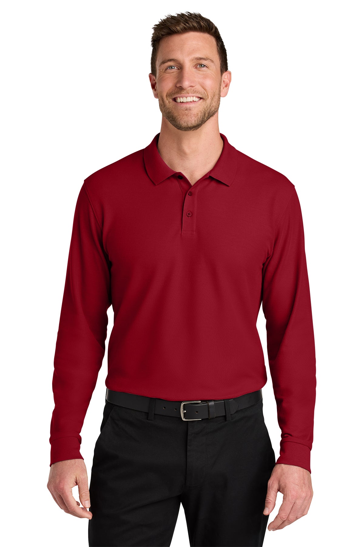 K200LS Port Authority®  Wearever Signature Pique Long Sleeve Polo