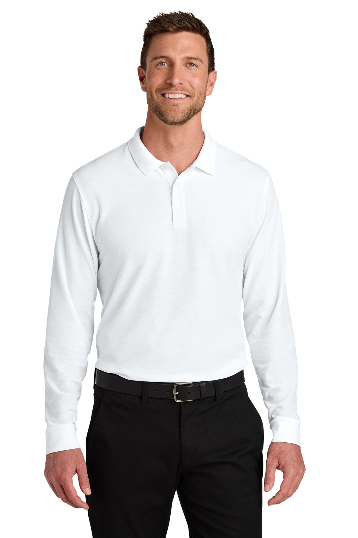 K200LS Port Authority®  Wearever Signature Pique Long Sleeve Polo