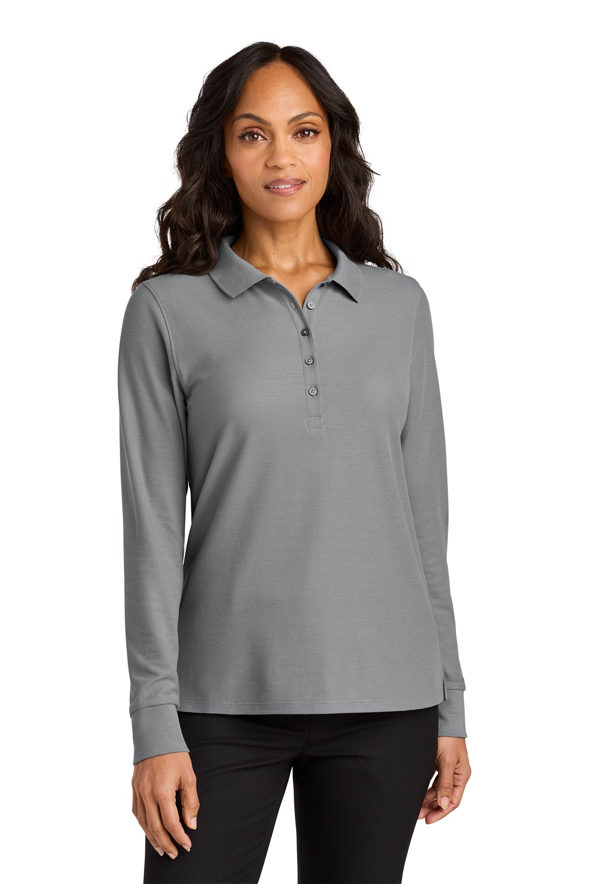 LK200LS Port Authority® Women’s Wearever Signature Pique Long Sleeve Polo