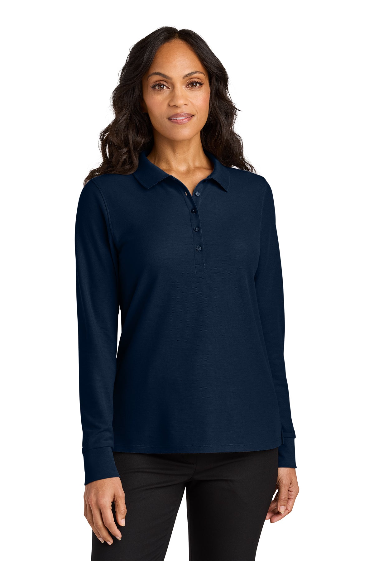 LK200LS Port Authority® Women’s Wearever Signature Pique Long Sleeve Polo