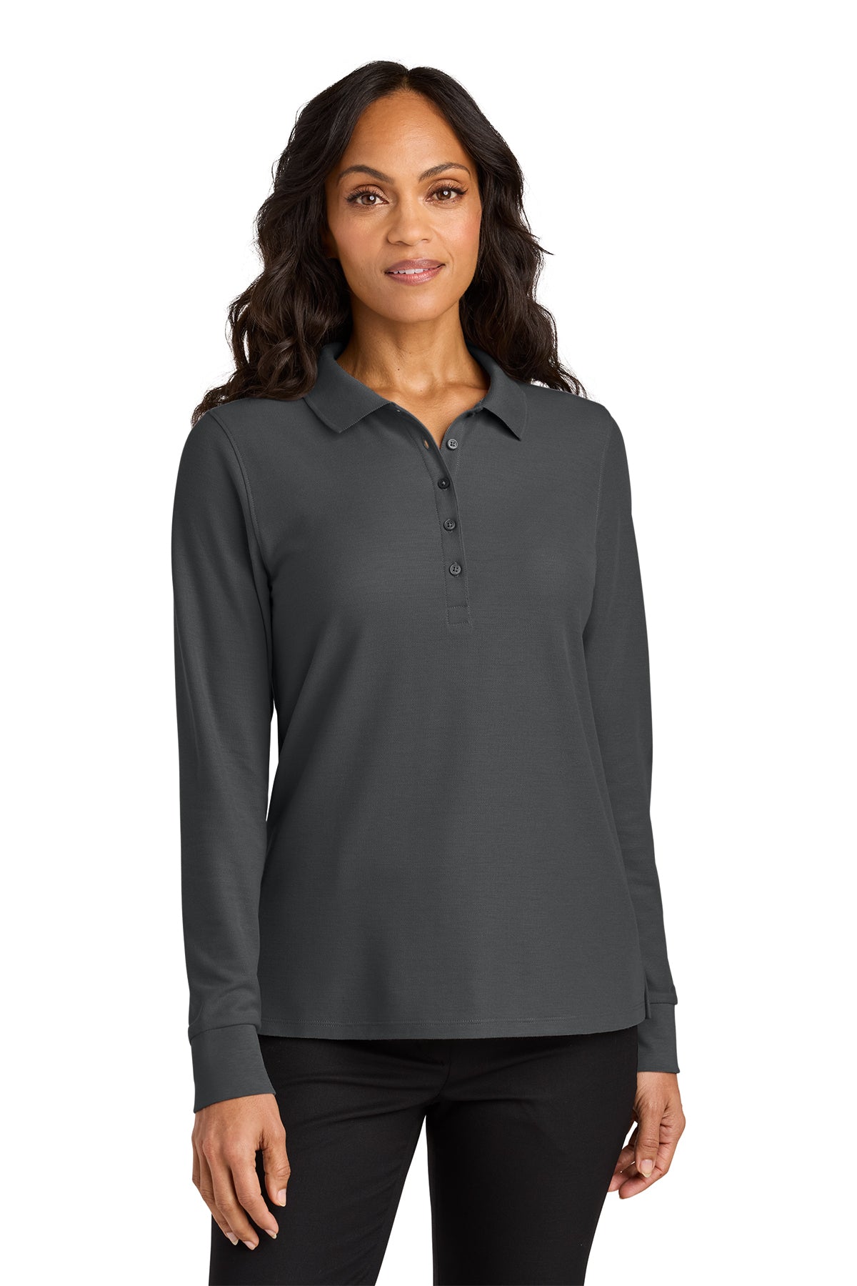 LK200LS Port Authority® Women’s Wearever Signature Pique Long Sleeve Polo
