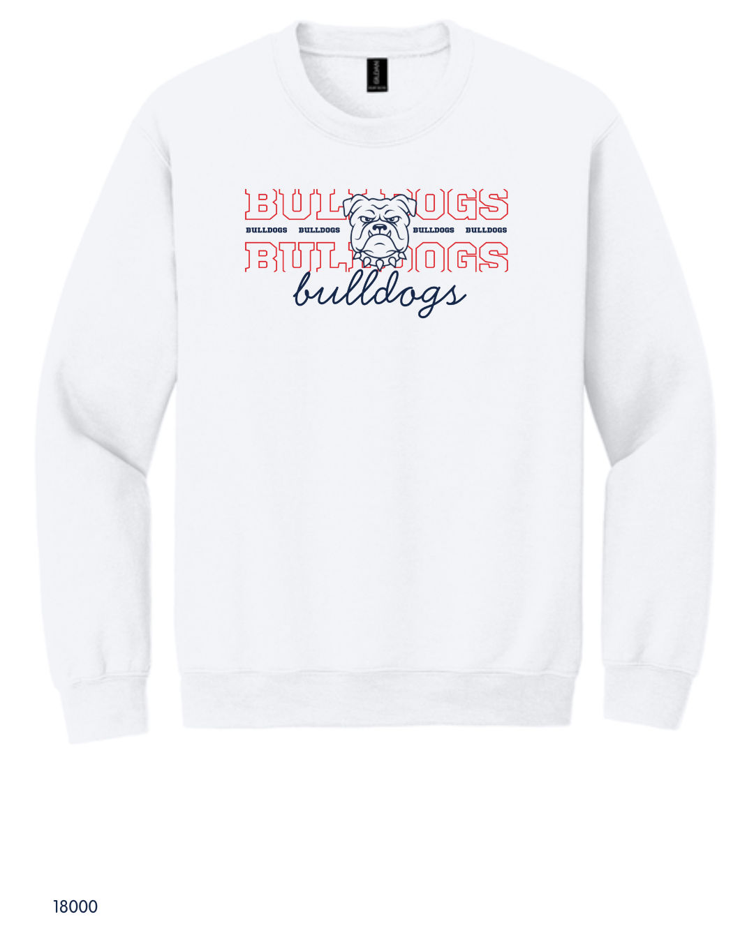 Bulldogs  - Youth & Adult 18000 / 18000BGildan® Heavy Blend™ Crewneck Sweatshirt