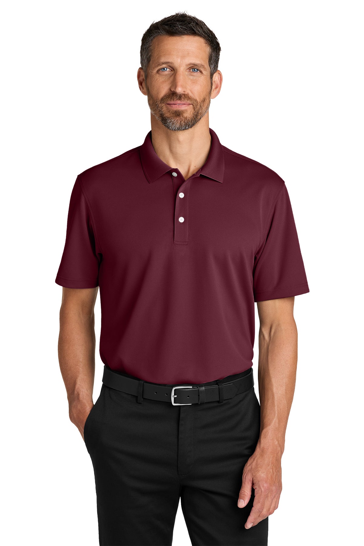 K845  Port Authority® Dry Zone® Stain-Release Grid Polo