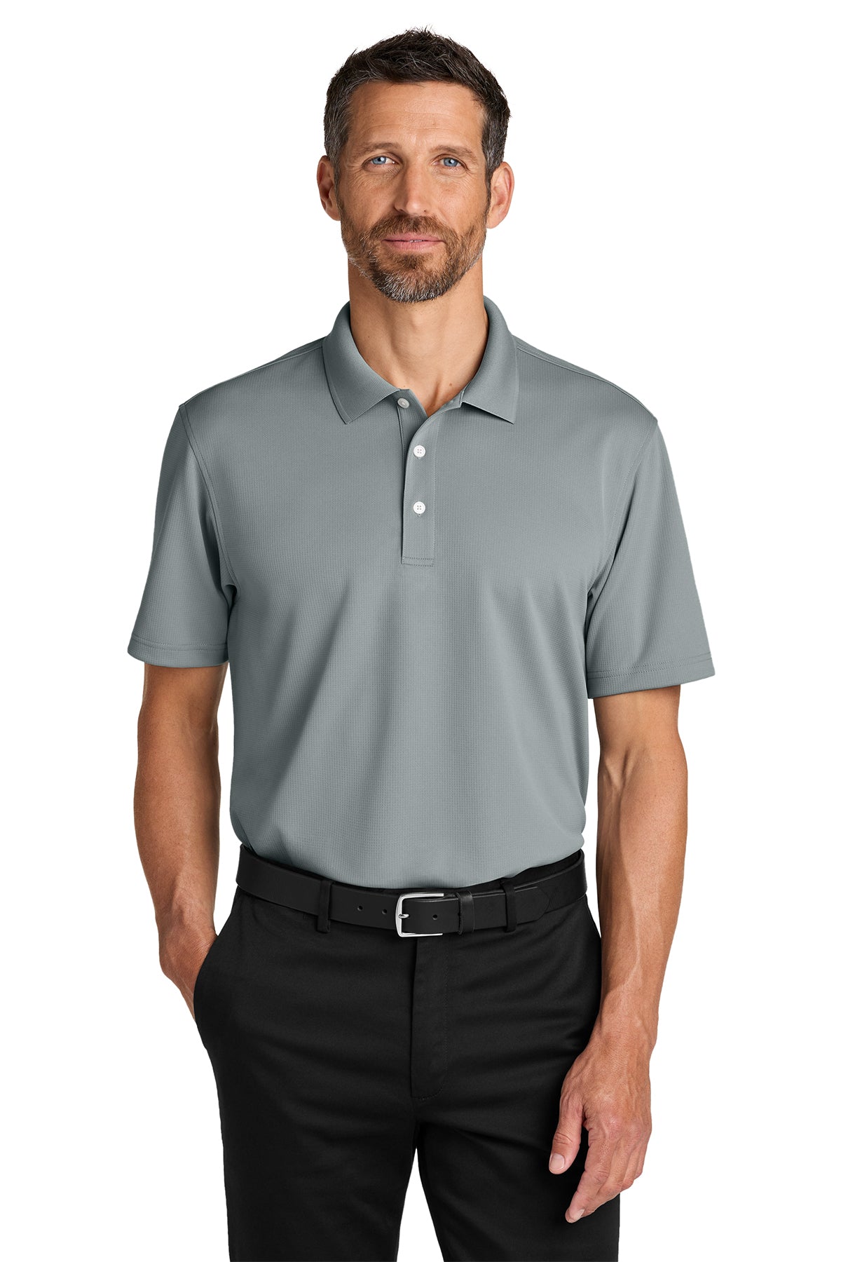 K845  Port Authority® Dry Zone® Stain-Release Grid Polo