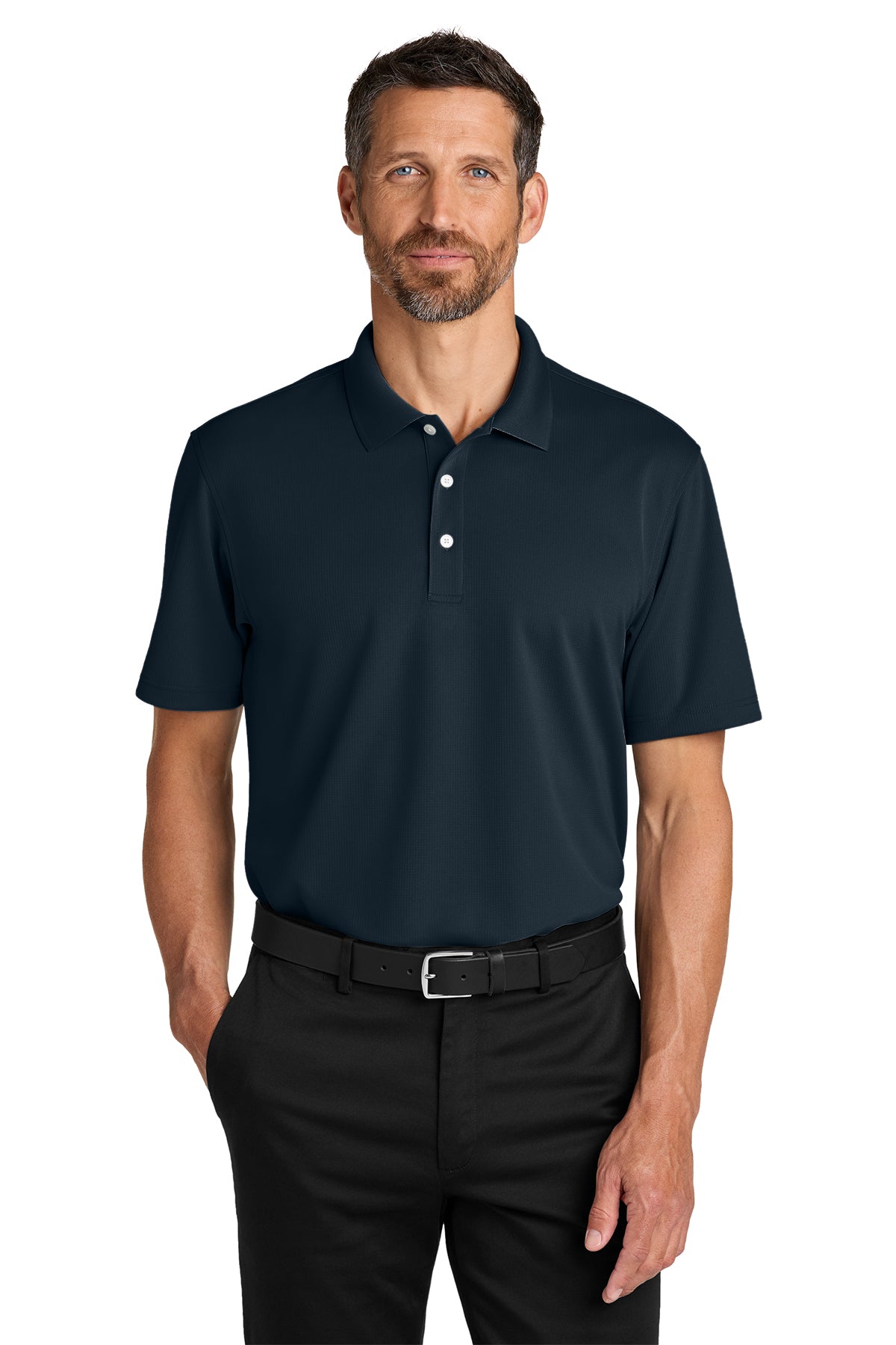 K845  Port Authority® Dry Zone® Stain-Release Grid Polo