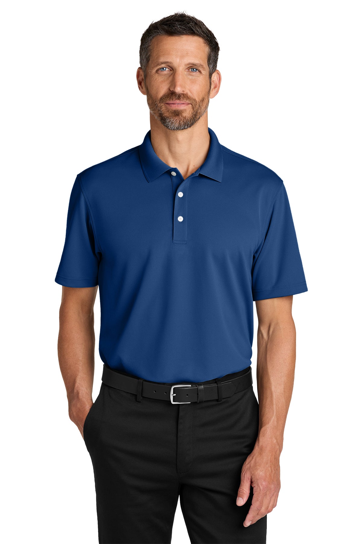 K845  Port Authority® Dry Zone® Stain-Release Grid Polo