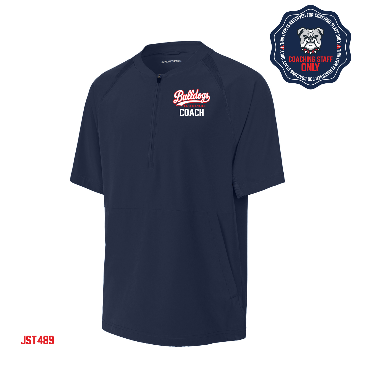 EMB Coach - JST489 Sport-Tek® Repeat 1/2-Zip Short Sleeve Jacket