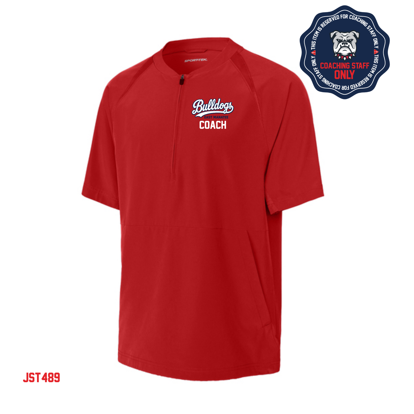 EMB Coach - JST489 Sport-Tek® Repeat 1/2-Zip Short Sleeve Jacket
