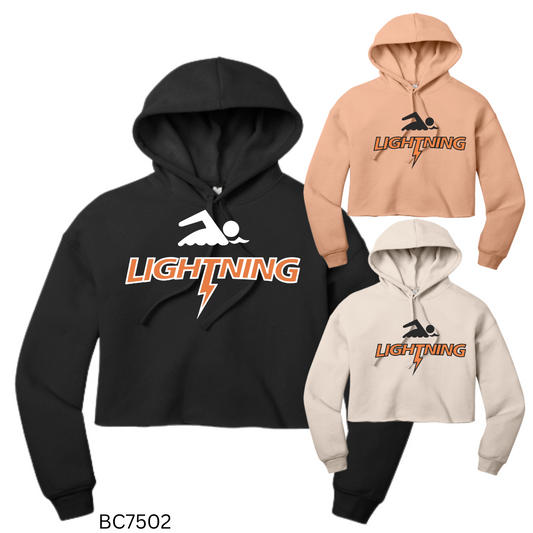 LWR Lightning Cropped Fleece Hoodie BC7502