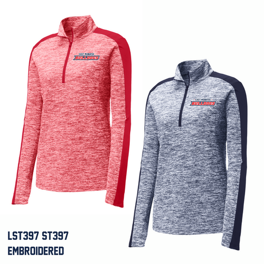 Bulldogs  - Adult and Women's ST397/LST397 Sport-Tek® PosiCharge® Electric Heather Colorblock 1/4-Zip Pullover
