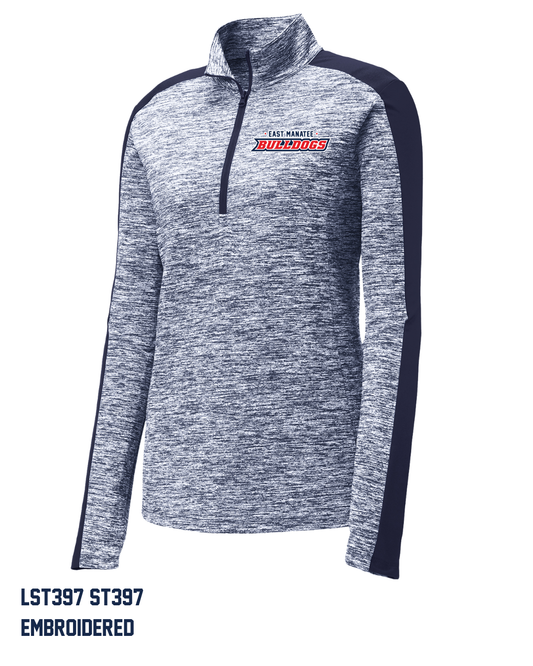 Bulldogs  - Adult and Women's ST397/LST397 Sport-Tek® PosiCharge® Electric Heather Colorblock 1/4-Zip Pullover
