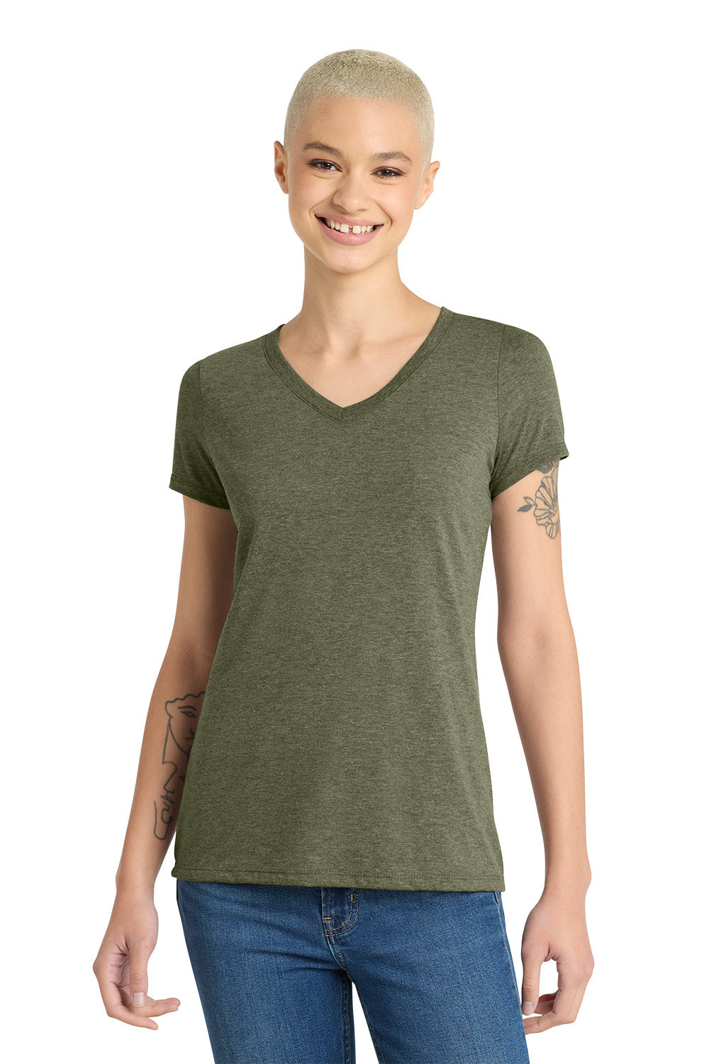 District® Women’s Perfect Tri® V-Neck Tee DM1350L