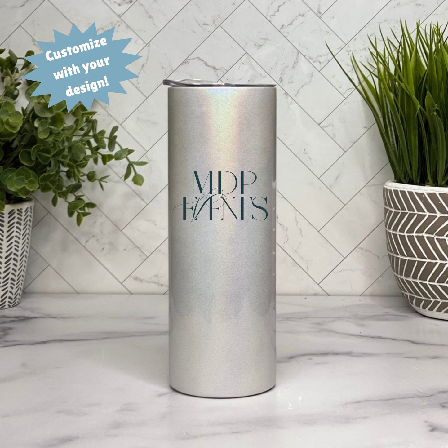 Custom Printed Shimmer Perfectly Straight 20 Ounce Tumbler