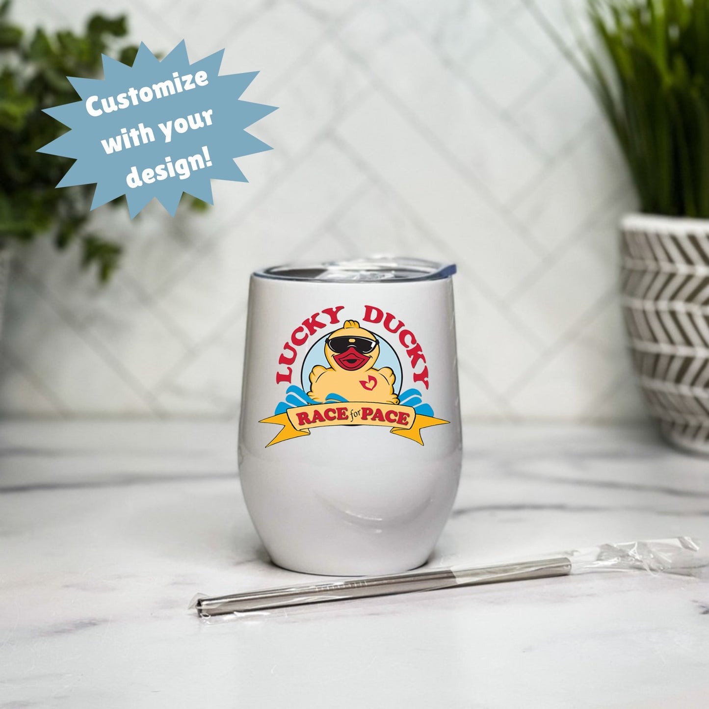 Custom Photo 12 ounce Wine Tumbler