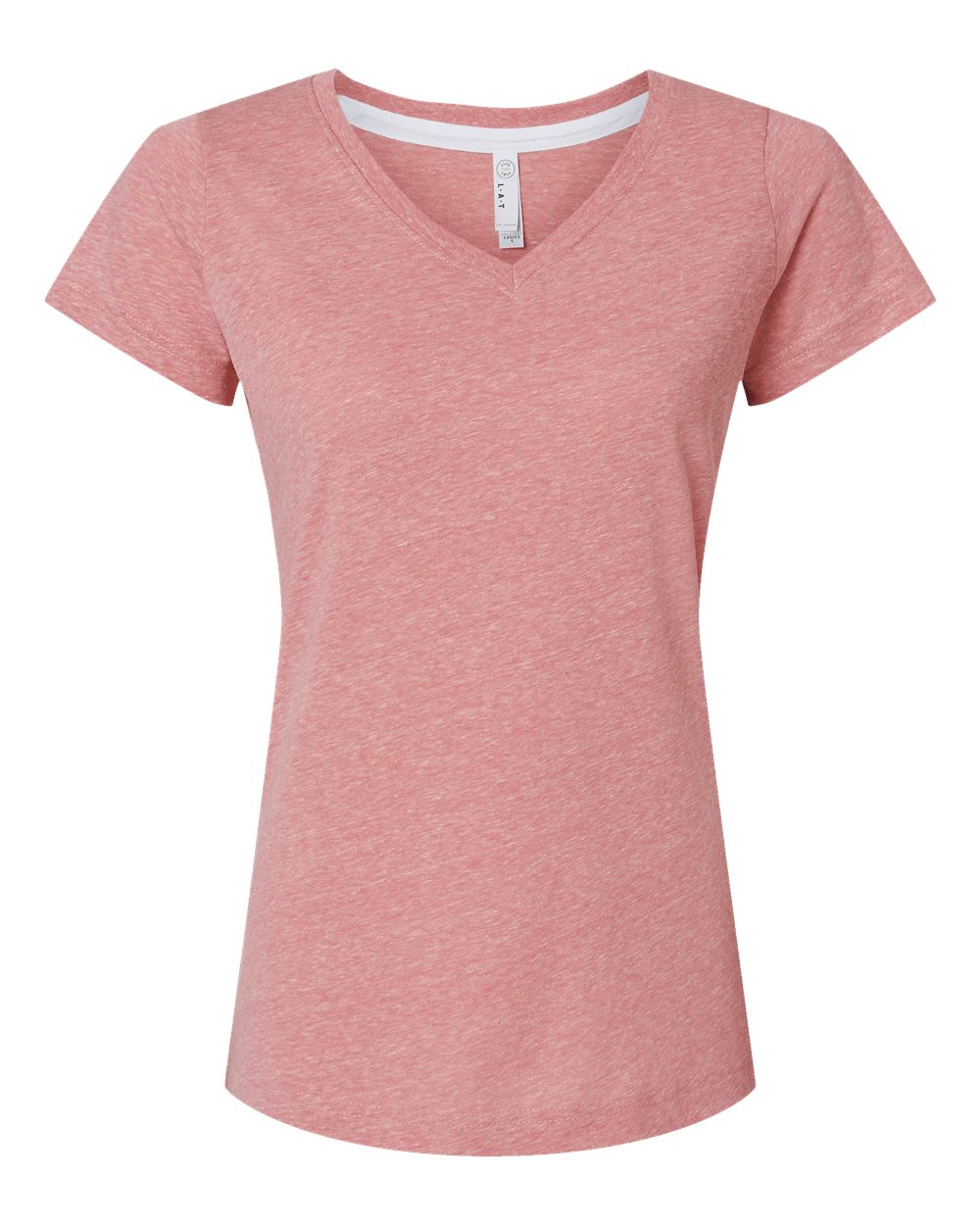 LAT Harborside Melange Ladies Vneck Tee