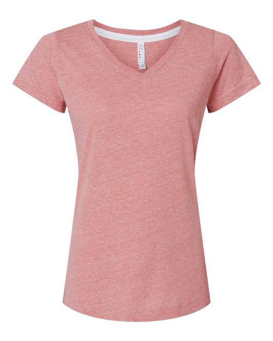 LAT Harborside Melange Ladies Vneck Tee