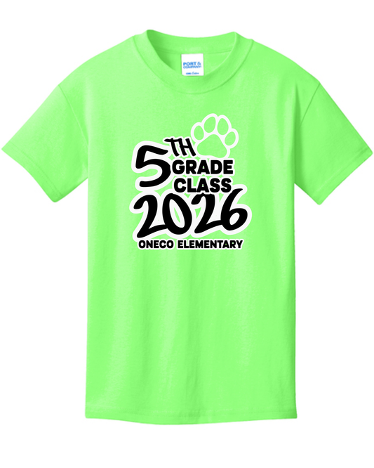 Oneco Cougar 5th Grade Shirt - PC54  Port & Co™ Core Cotton Tee