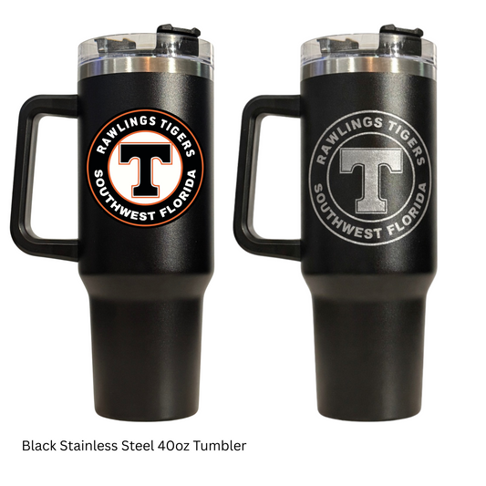 Rawlings Tigers - Black 40oz Tumbler