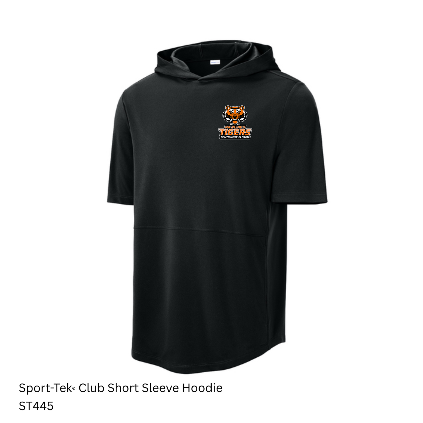 Rawlings Tigers - ST445 Adult Sport-Tek® Club Short Sleeve Hoodie
