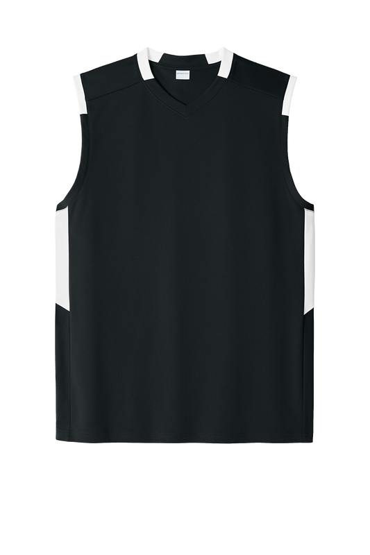 LST441 Sport-Tek® Club Sleeveless LADIES V-Neck