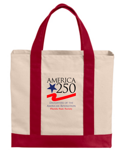 America 250 DAR Cotton Canvas Two-Tone Tote BG429