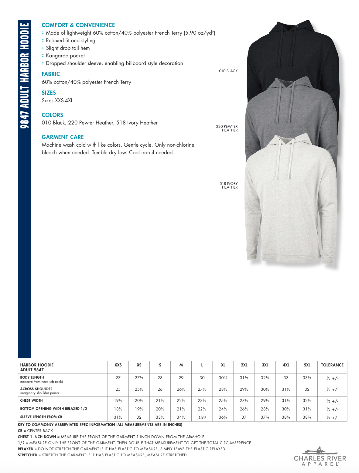 Charles River Harbor Hoodie 9847