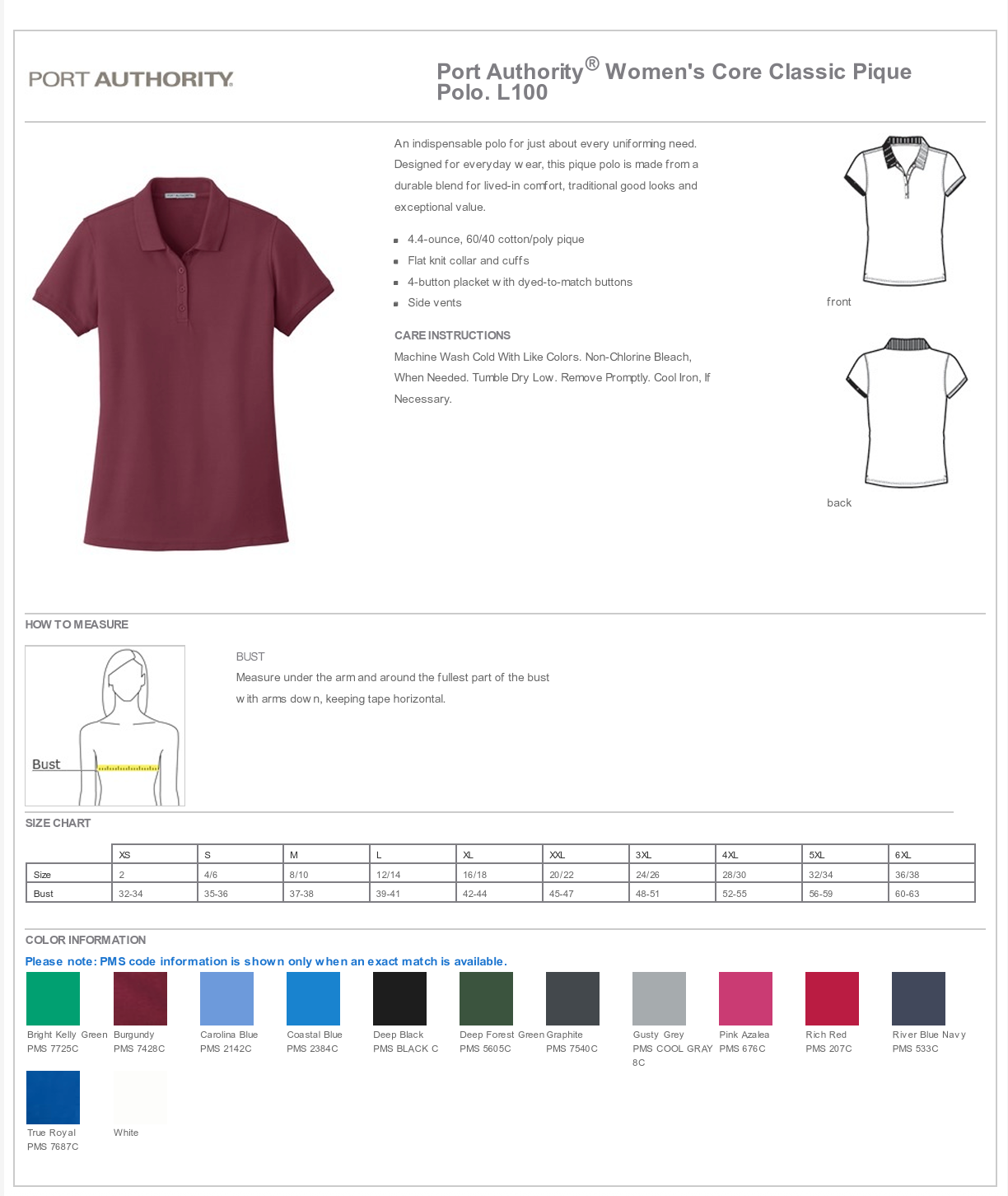 DAR Ladies Combed Ringspun Pique Polo