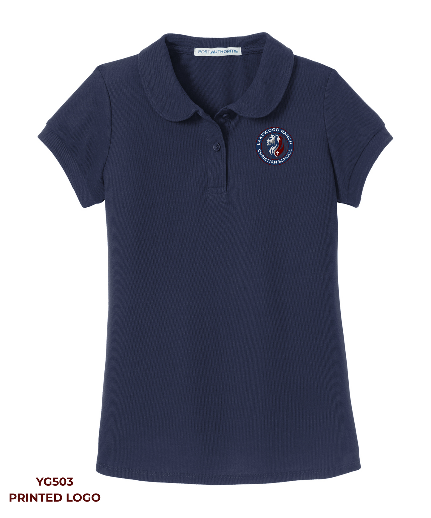 Lakewood Ranch Christian School - Port Authority® Girls Silk Touch™ Peter Pan Collar Polo. YG503