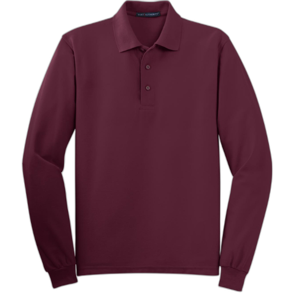 Port Authority® Silk Touch™ Long Sleeve Polo.  K500LS