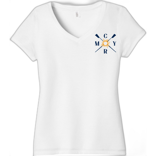 Manatee Youth Rowing District® Women's Perfect Tri® V-Neck Tee. DM1350L