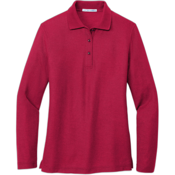 Port Authority® Ladies  Silk Touch™ Long Sleeve Polo.  L500LS