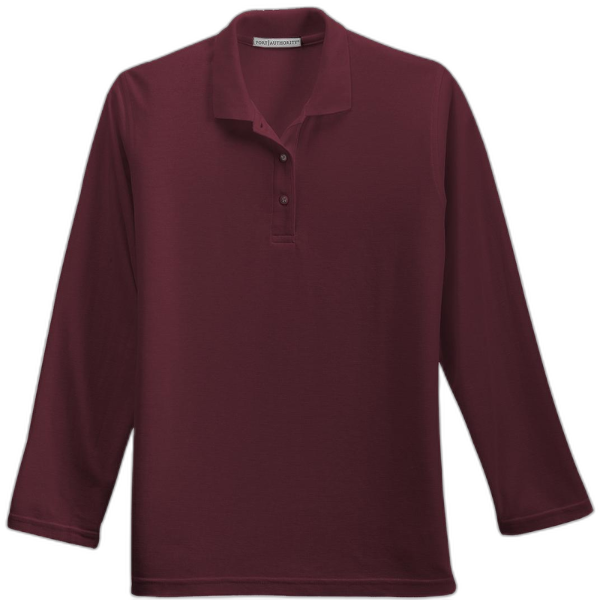Port Authority® Ladies  Silk Touch™ Long Sleeve Polo.  L500LS