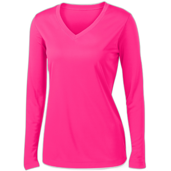 Sport-Tek® Ladies Long Sleeve PosiCharge® Competitor™ V-Neck Tee. LST353LS