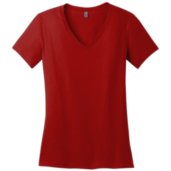 District® - Women's Perfect Weight® V-Neck Tee. DM1170L