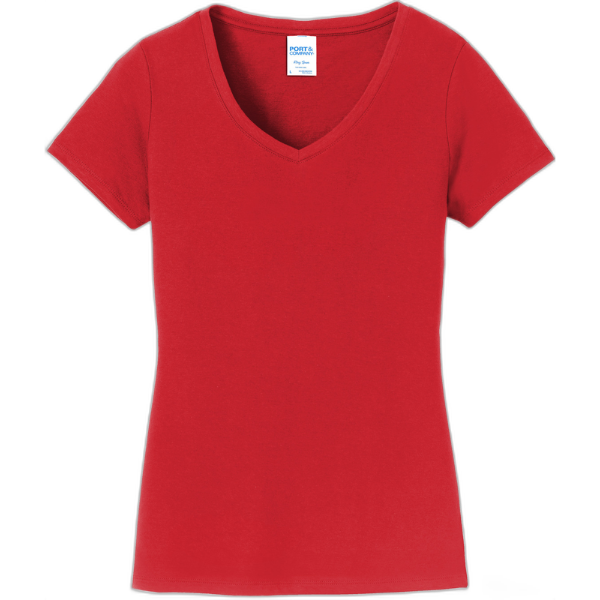 Port & Company® Ladies Fan Favorite V-Neck Tee. LPC450V