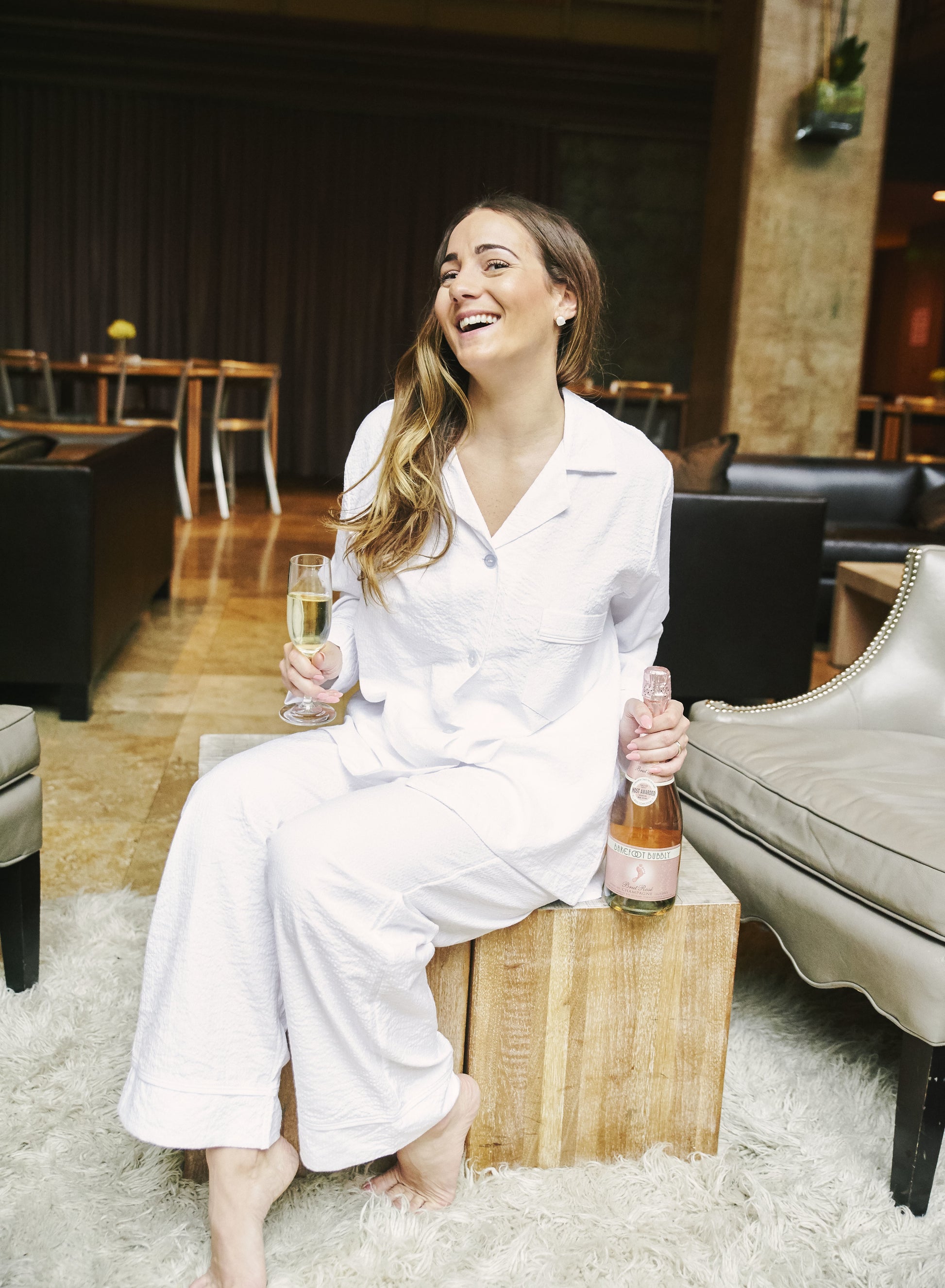 Monogrammed Seersucker Loungewear Set