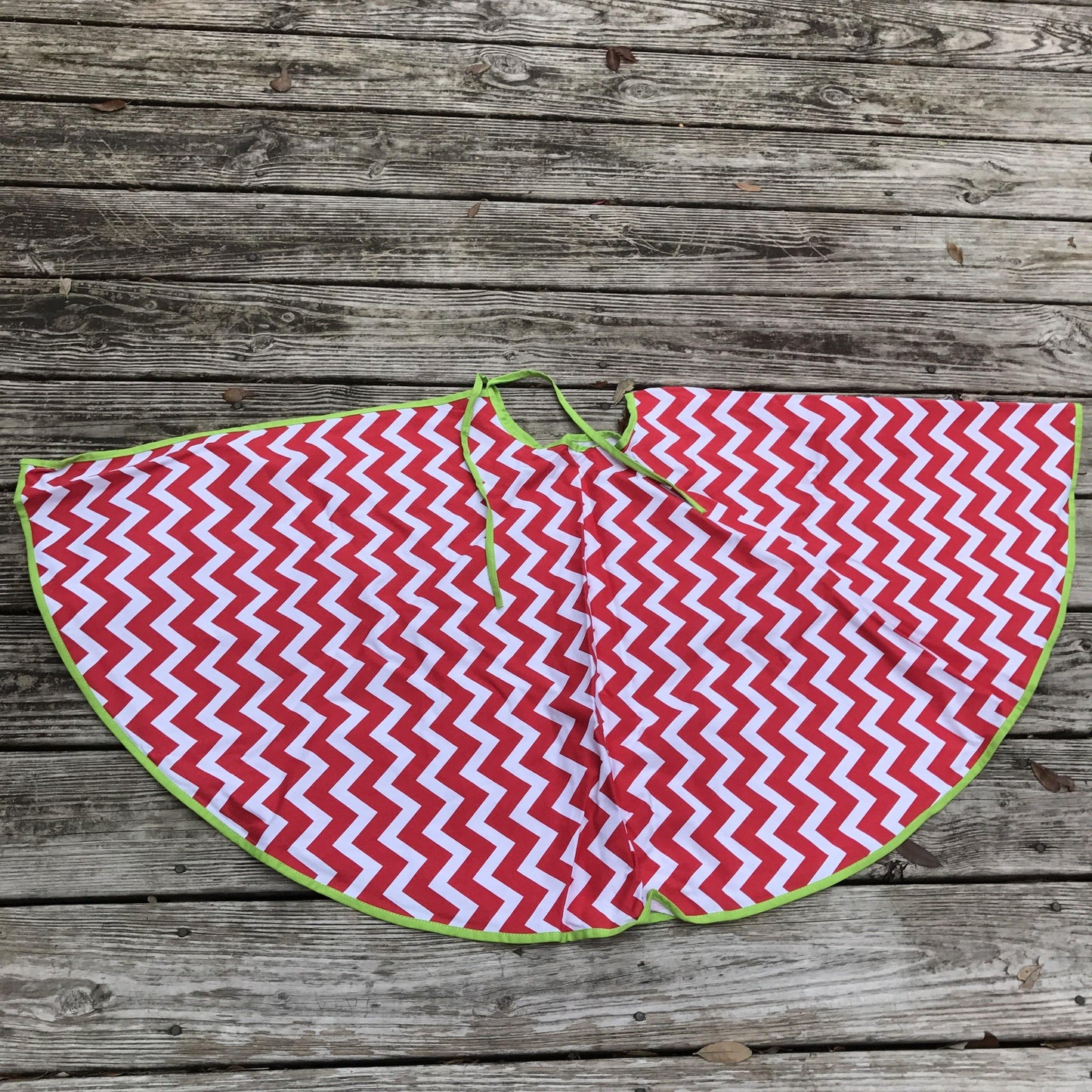 Monogrammed Chevron Tree Skirt