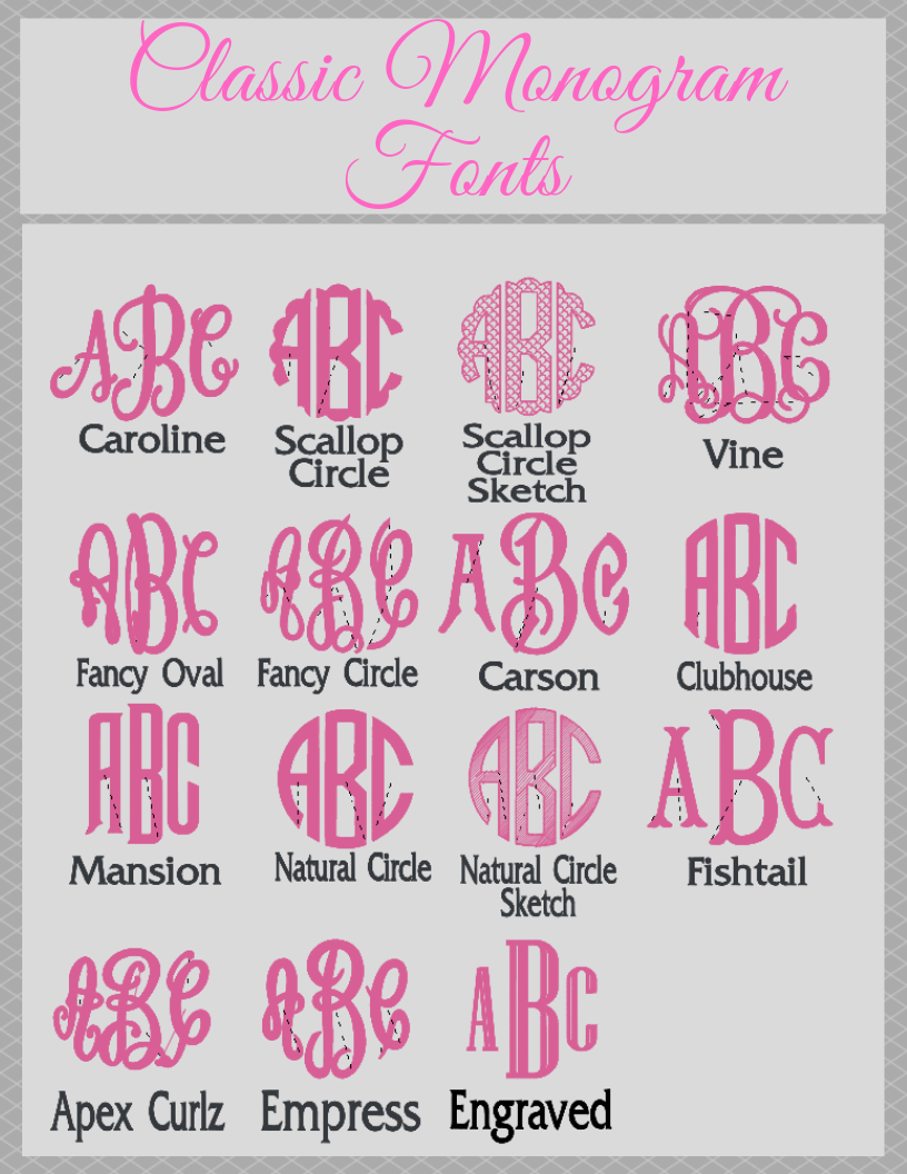 Add-on monogram