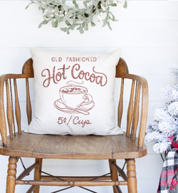 Hot Cocoa Linen Pillow Cover