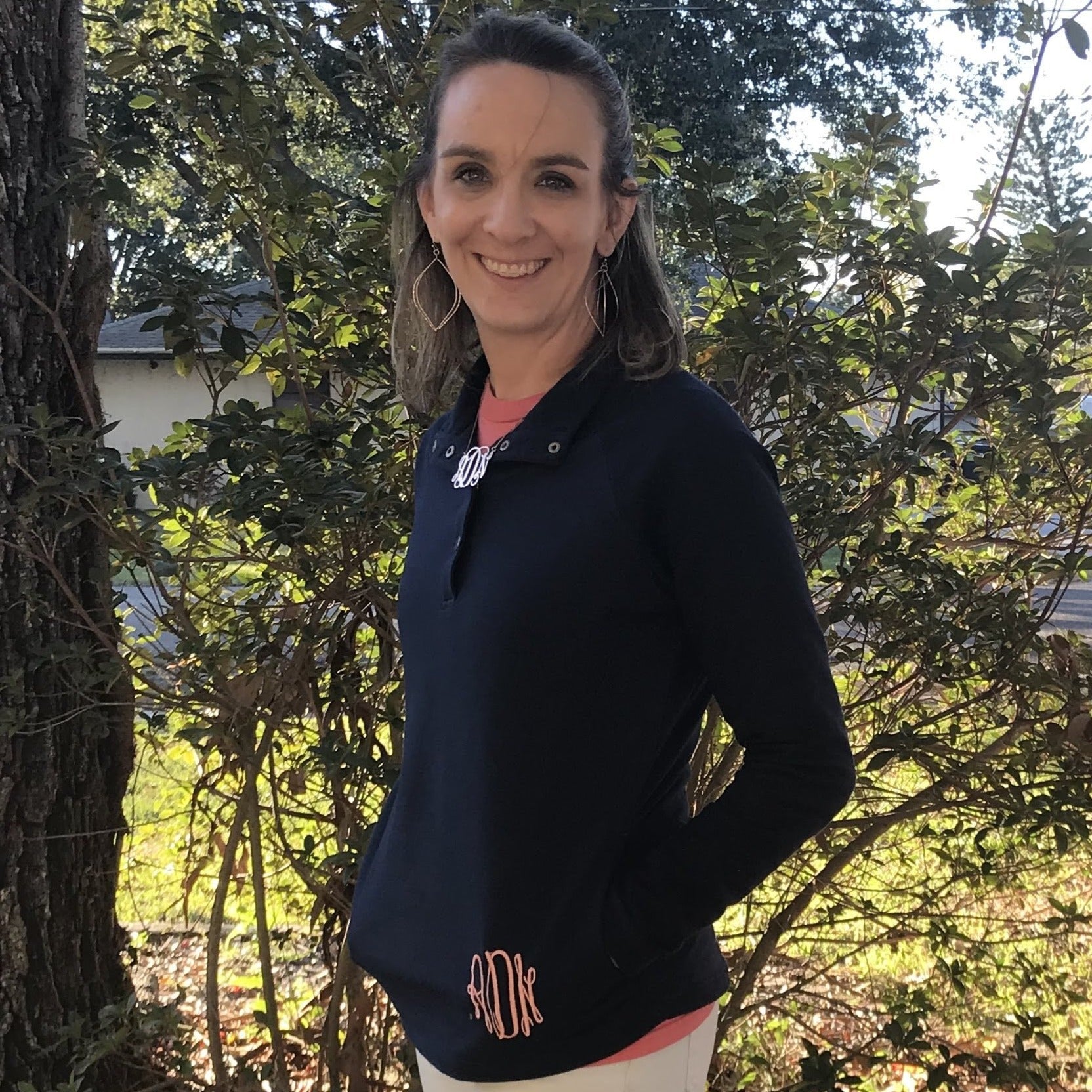 Monogrammed Charles River Falmouth Pullover