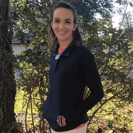 Monogrammed Charles River Falmouth Pullover