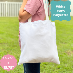 100% Polyester Linen Tote-- BLANK