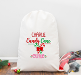 Candy Cane Cutie Personalized Santa Sack