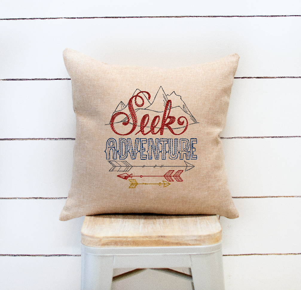 Seek Adventure Pillow Cover